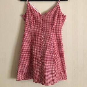Windsor red gingham mini dress